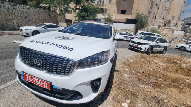 זירת ניסיון הרצח בירושלים (צילום: דוברות המשטרה)