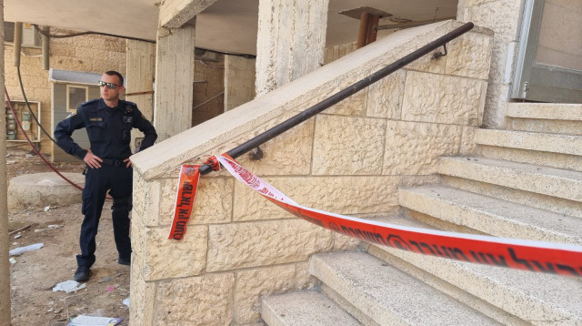 זירת ניסיון הרצח בירושלים (צילום: דוברות המשטרה)