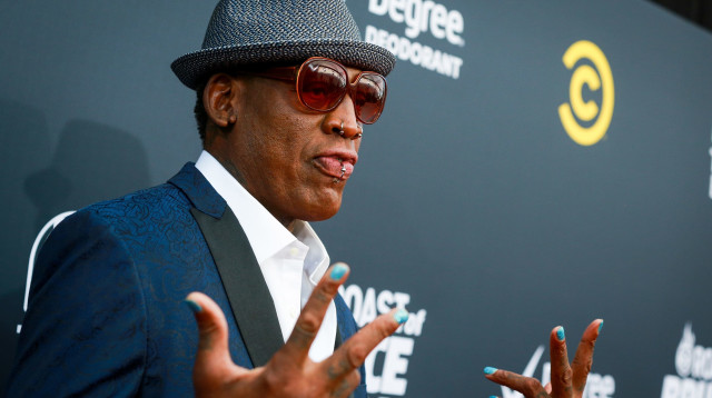 מהשחקנים הצבעוניים בתולדות ה-NBA. רודמן (צילום: GettyImages)