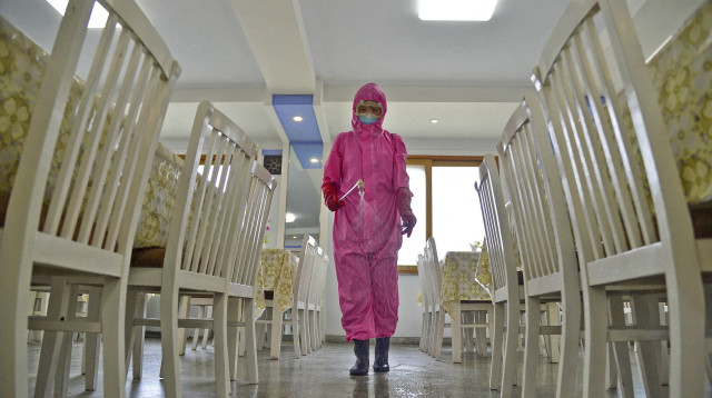 קורונה בצפון קוריאה (צילום: Mandatory credit Kyodo/via REUTERS)