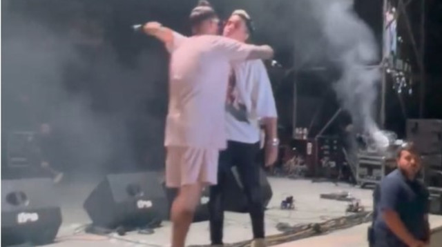 סטטיק ובן אל מתחבקים (צילום: צילום מסך אינסטגרם)