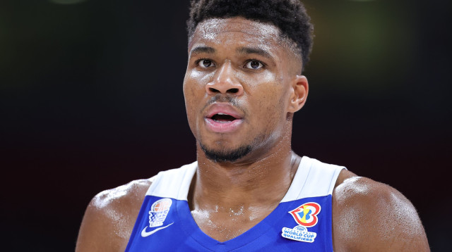 שחקן נבחרת יוון יאניס אנטטוקומפו (צילום: GettyImages, Srdjan Stevanovic)