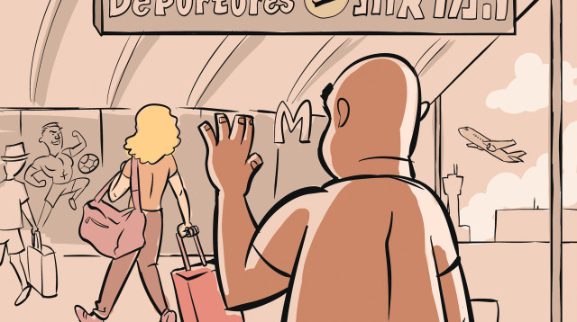 "אבא, אני מתכננת רילוקיישן לקופנהגן" (צילום: איור: איציק סמוכה)