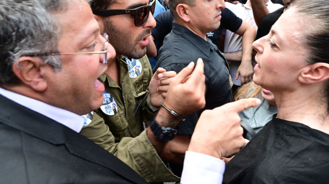 העימות בין בן גביר לשרה מיכאלי (צילום: אבשלום ששוני)