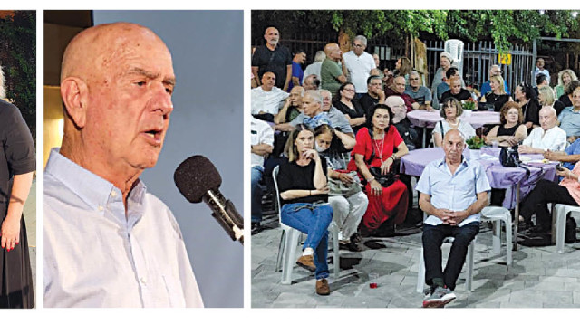 מימין: הבוגרים, מתן וילנאי, רמי גרינברג  וסיגלית הורן גלפרין  (צילום: אלון חכמון)