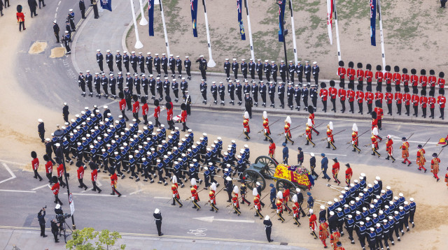 הלווית המלכה אליזבת' השנייה  (צילום: רויטרס)