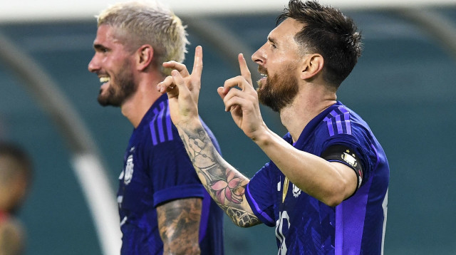 שחקן נבחרת ארגנטינה ליאונל מסי (צילום: GettyImages, CHANDAN KHANNA/AFP)