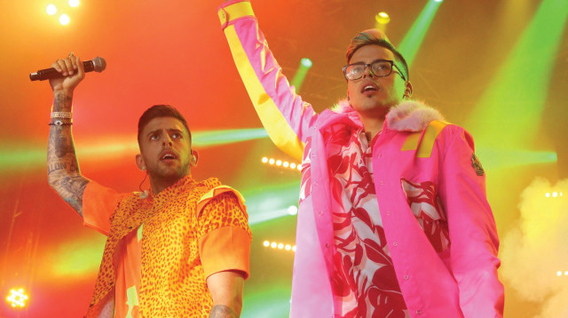 סטטיק ובן אל בהופעה (צילום: דנה למברגר)