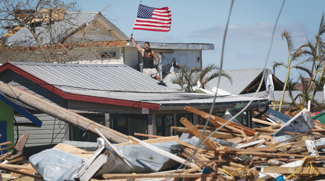 הנזק שהותיר הוריקן איאן בפלורידה (צילום: Win McNamee/Getty Images)