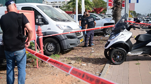זירת החיסול באזור (צילום: אבשלום ששוני)
