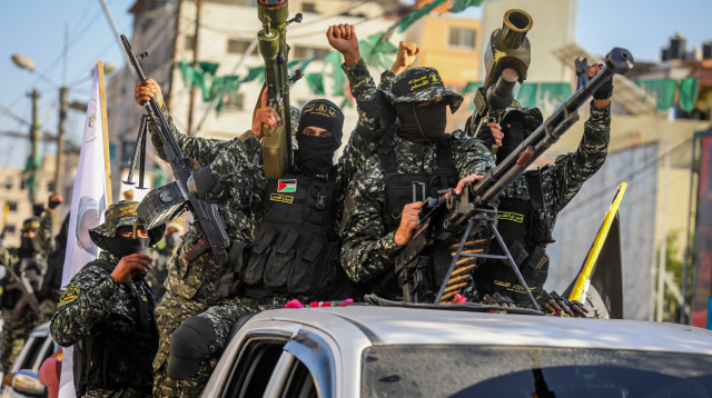 לוחמי הג'יהאד האיסלאמי ברצועת עזה, ארכיון (צילום: עטיה מוחמד, פלאש 90)