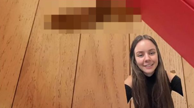 נתקלה בצואה בתא המדידה (צילום: מתוך טיקטוק)