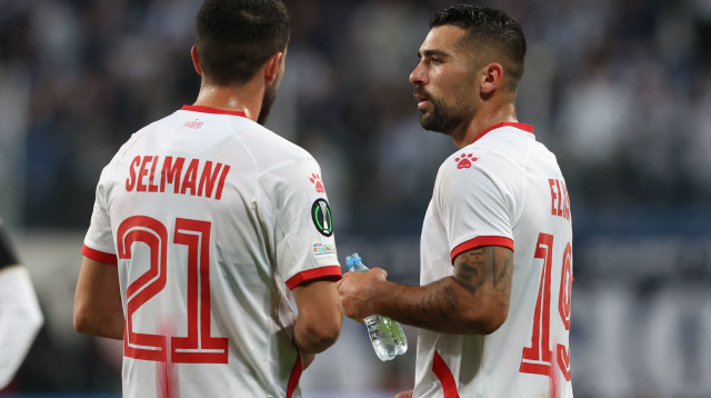 שחקני הפועל באר שבע שי אליאס, אסטריט סלמאני (צילום: רויטרס)