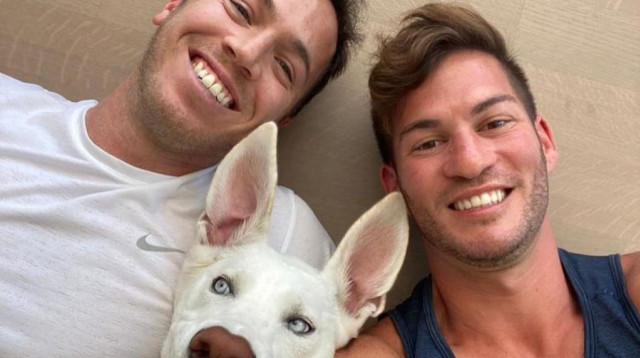 שון קופלר ובן זוגו מיכאיל בורץ (צילום: צילום מסך אינסטגרם)