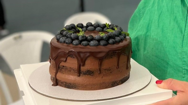 העוגה הזוכה במקום הראשון בתחרות פסטיבל השוקולד נוף הגליל (צילום: יחצ)