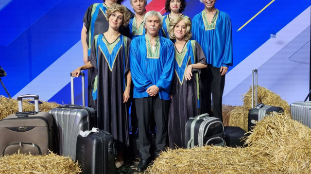 הגבעטרון ב"ארץ נהדרת" (צילום: קשת 12)