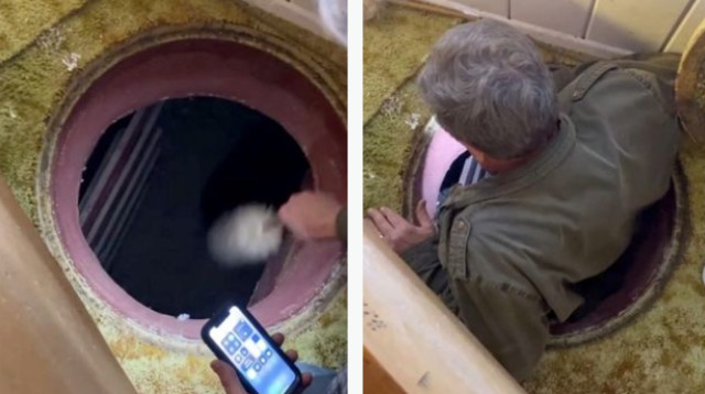 גילו בור מסתורי בחדר השינה (צילום: מתוך טיקטוק)