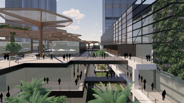 הדמיית הפרויקט. "התוכנית תרחיב את היצע מקומות התעסוקה בעיר" (צילום: L35)