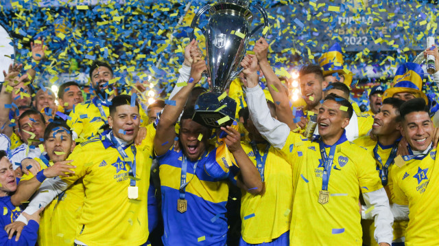 בוקה ג'וניורס חוגגת אליפות (צילום: GettyImages, Daniel Jayo)