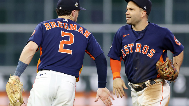 שחקני יוסטון אסטרוס (צילום: GettyImages, Sean M. Haffey)