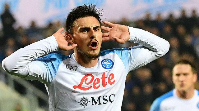 אליף אלמאס, שחקן נאפולי חוגג (צילום: GettyImages, ISABELLA BONOTTO/AFP)