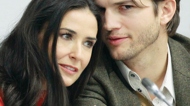 אשטון קוצ'ר ודמי מור  (צילום: רויטרס)