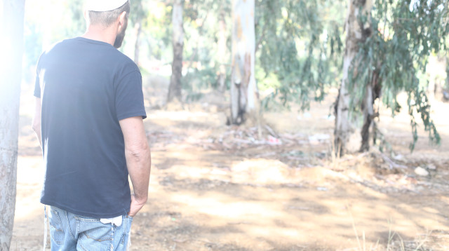 החשוד בהריגת תוקף פלסטיני (צילום: אלוני מור)