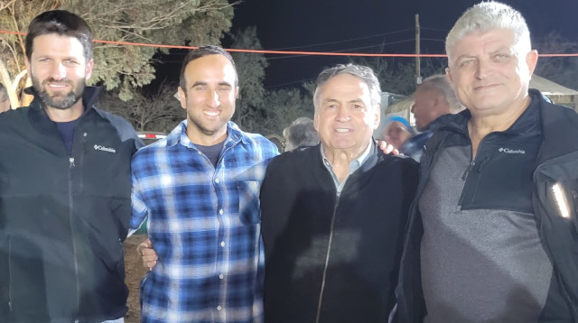 בועז קוקיא , עוזי דיין ,יואל זילברמן ואון ריפמן מנהיגי השומר החדש (צילום: אבי חיים)