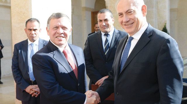 בנימין נתניהו ומלך ירדן עבדאללה (צילום: קובי גדעון לע"מ)