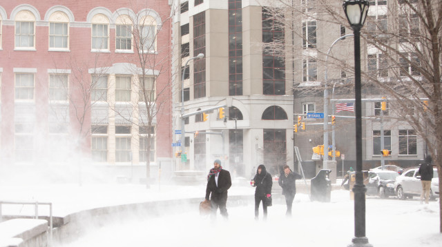 סופת שלג קיצונית  (צילום: REUTERS/Lindsay DeDario)