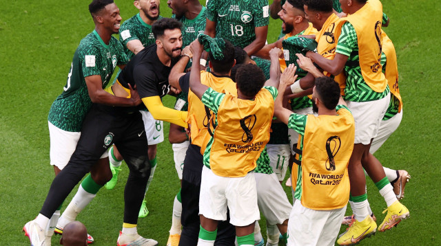 ערב הסעודית לאחר חגיגות הגול 22 בנובמבר 2022 (צילום: רויטרס)