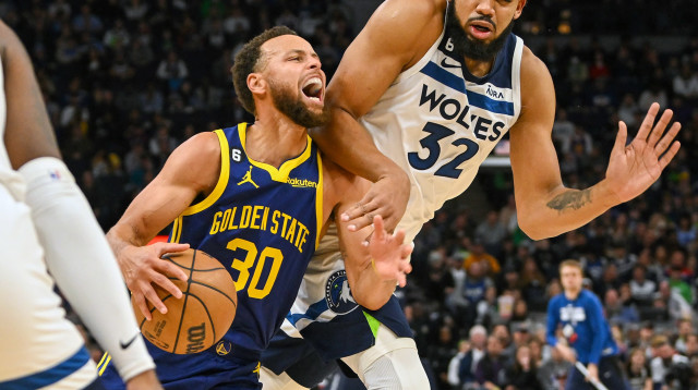 הצגה פרטית מול טאונס ומינסוטה. סטף קרי (צילום: רויטרס)