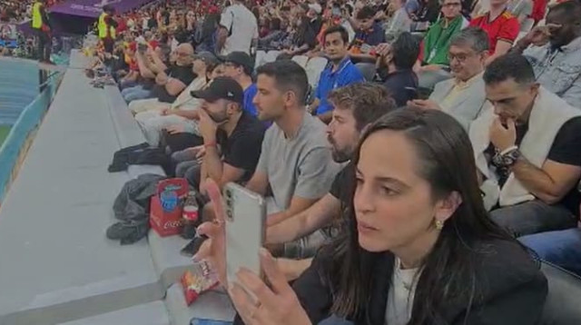 רותם ישראל במשחק בין ספרד לגרמניה (צילום: ניב אהרונסון)