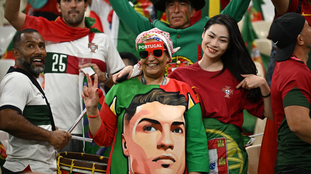 אוהדי נבחרת פורטוגל במונדיאל 2022 (צילום: REUTERS/Dylan Martinez)
