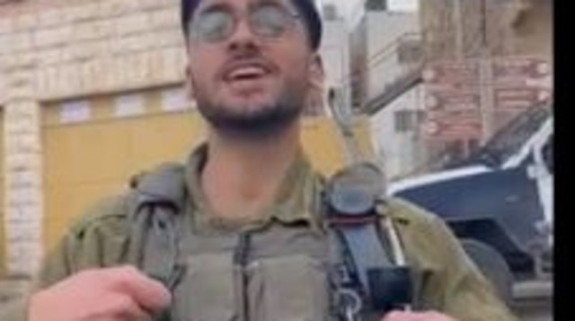 החייל שקילל מפגין שמאל (צילום: עיסא עמרו, טל שגיא)