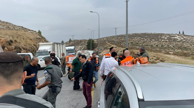 פיגוע דריסה בכוכב יעקב (צילום: איחוד הצלה שומרון)