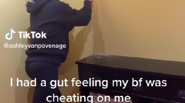 החליטה לנקום בבן הזוג הבוגדני (צילום: מתוך טיקטוק)