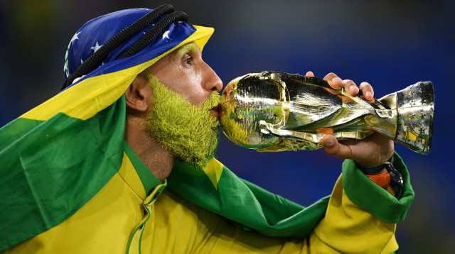 אוהד נבחרת ברזיל (צילום: GettyImages, Matthias Hangst)