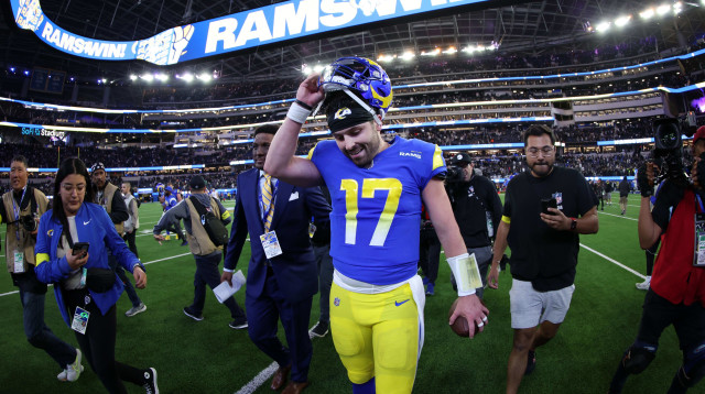 שחקן לוס אנג'לס ראמס בייקר מייפילד (צילום: GettyImages, Sean M. Haffey)