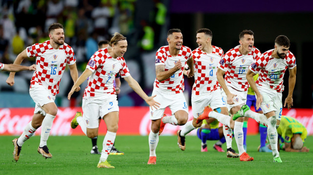 שחקני נבחרת קרואטיה (צילום: רויטרס)