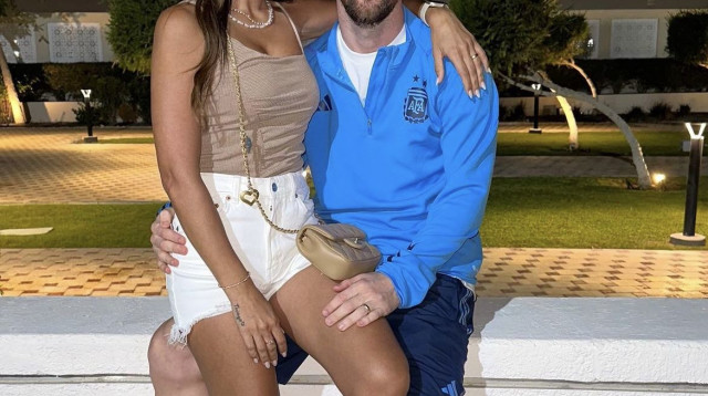 ליאו מסי ואשתו אנטונלה (צילום: מסך, אינסטגרם)