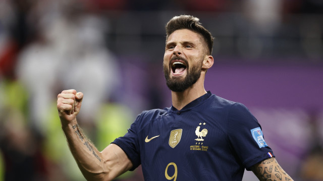 שחקן נבחרת צרפת, אוליבייה ז'ירו (צילום: GettyImages, ANP)