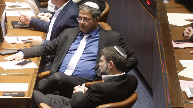 איתמר בן גביר, בצלאל סמוטריץ' (צילום: מרק ישראל סלם)