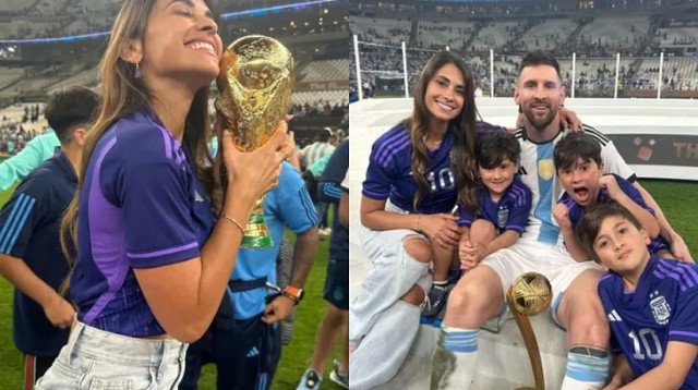 ליונל מסי, אנטונלה והילדים (צילום: צילום מסך אינסטגרם)