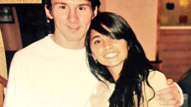 ליאו מסי ואנטונלה רוקוזו  (צילום: צילום מסך טוויטר)