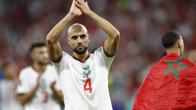סופיאן אמרבאט, שחקן נבחרת מרוקו (צילום: רויטרס)