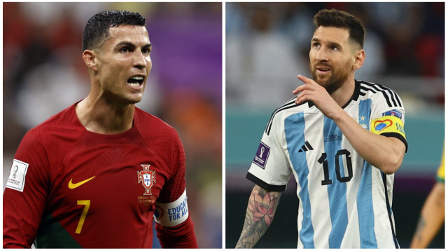 ליאונל מסי  כריסטיאנו רונאלדו (צילום: GettyImages, Justin Setterfield)