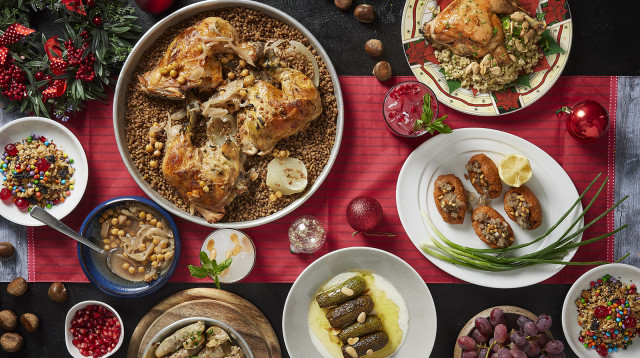 ארוחת חג מולד של כבאכה (צילום: אפיק גבאי)