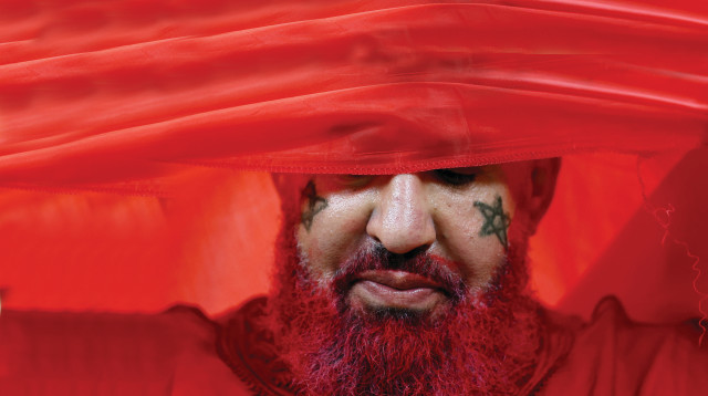 אוהד נבחרת מרוקו (צילום: רויטרס)