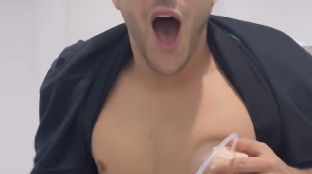 קווין רובין שואב חלב (צילום: צילום מסך אינסטגרם)